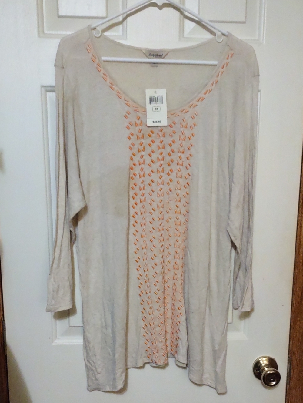Lucky Brand Semi Sheer Tunic 1x